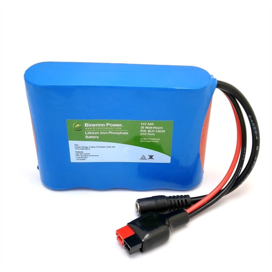 12V, 3Ah LFP Battery (PVC, BLF-1203AB)