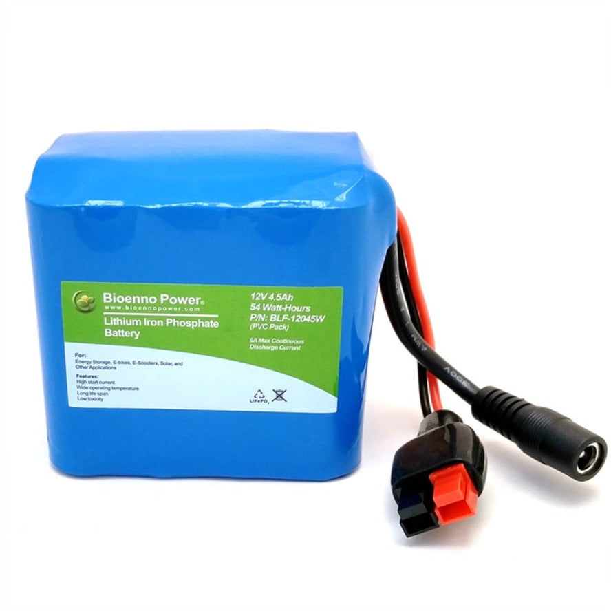 12V 4.5Ah LiFePO4 Battery - Bioenno Power BLF-12045W