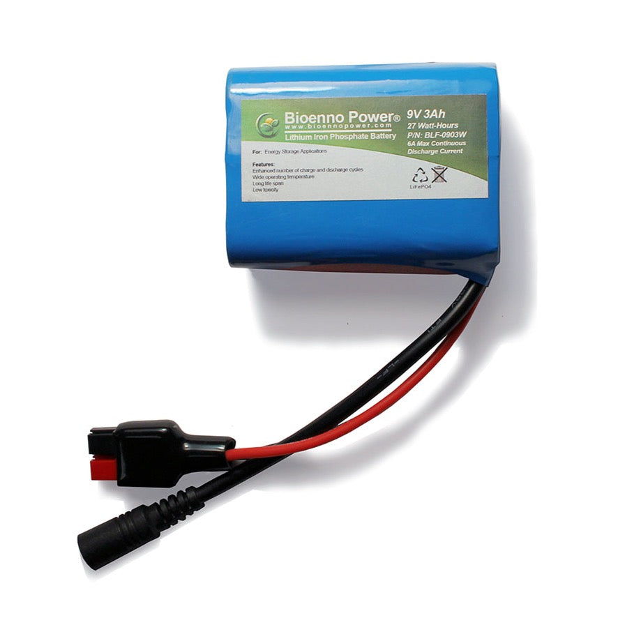 9V, 3Ah LFP Battery (PVC, BLF-0903W)