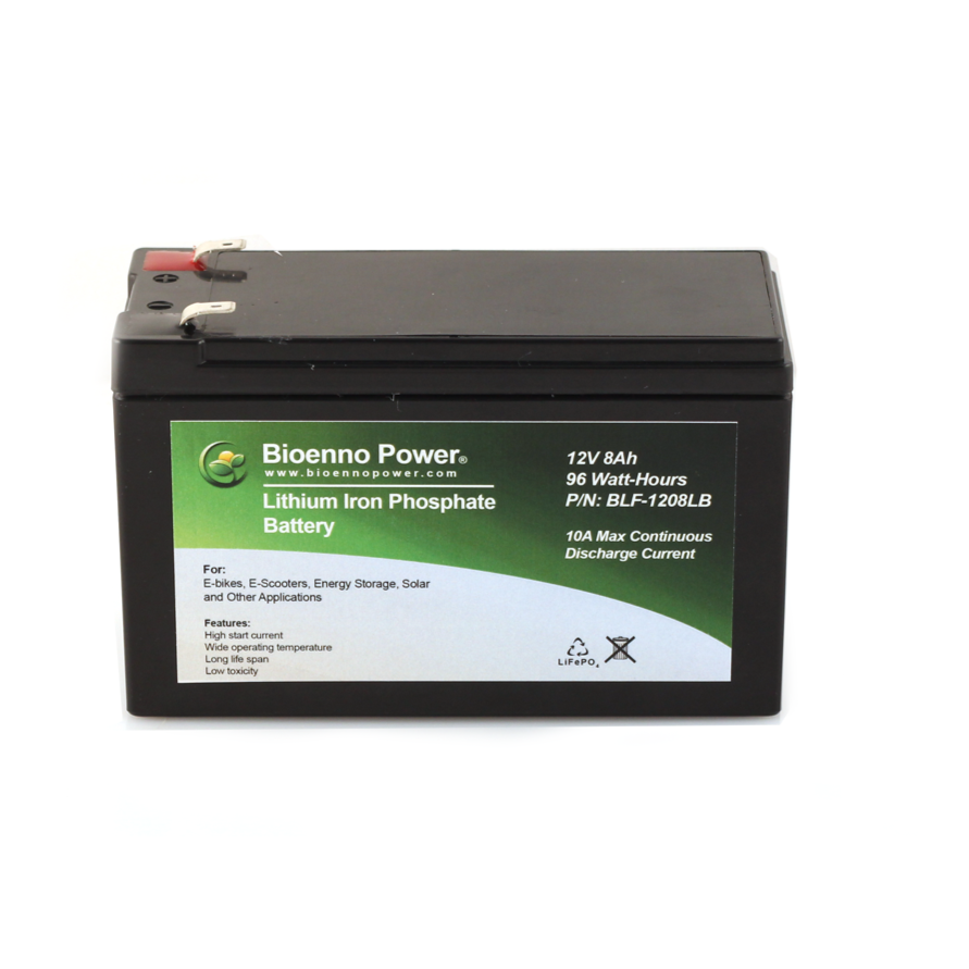 12V 8Ah LiFePO4 Lithium Deep Cycle Battery [10-year Warranty]