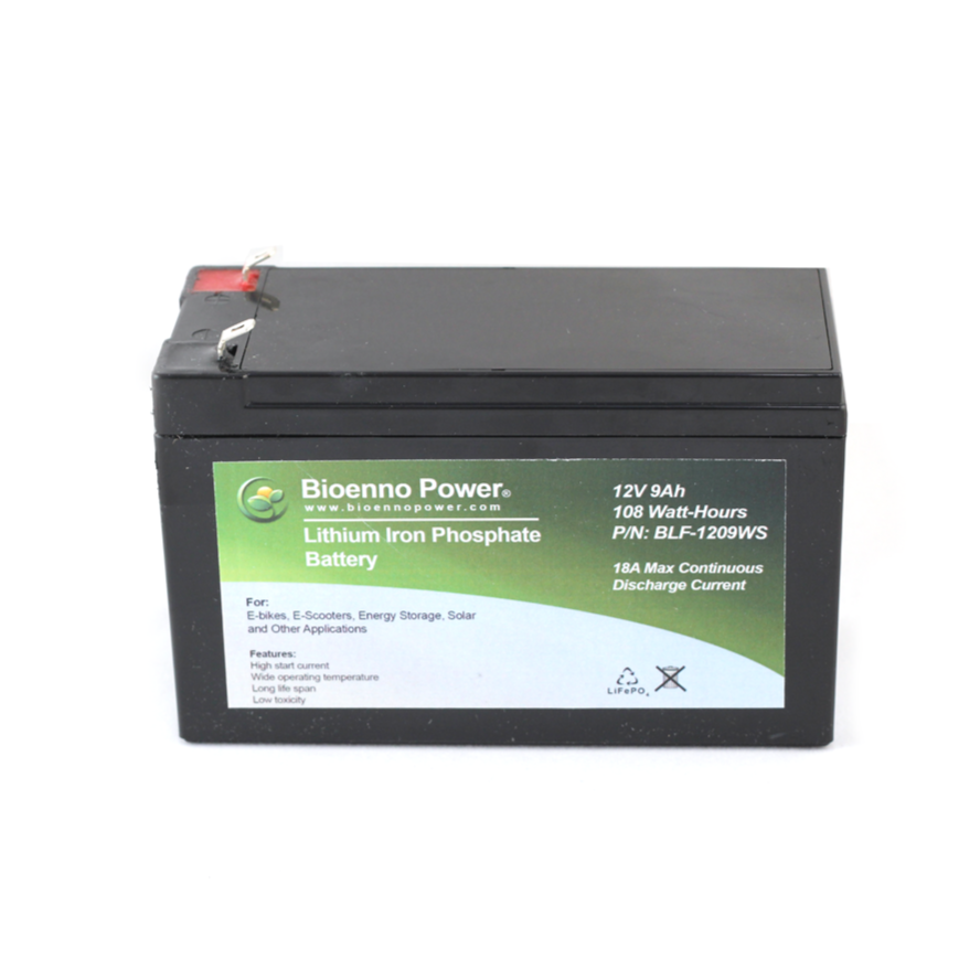 12V 9Ah LiFePO4 Battery – High Discharge ABS Pack BLF-1209WS