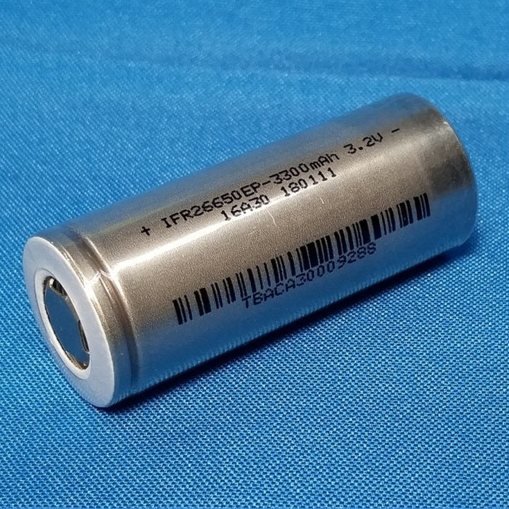 26650, 3.2V, 3300 mAh, 2C LFP Cells (4 pcs)