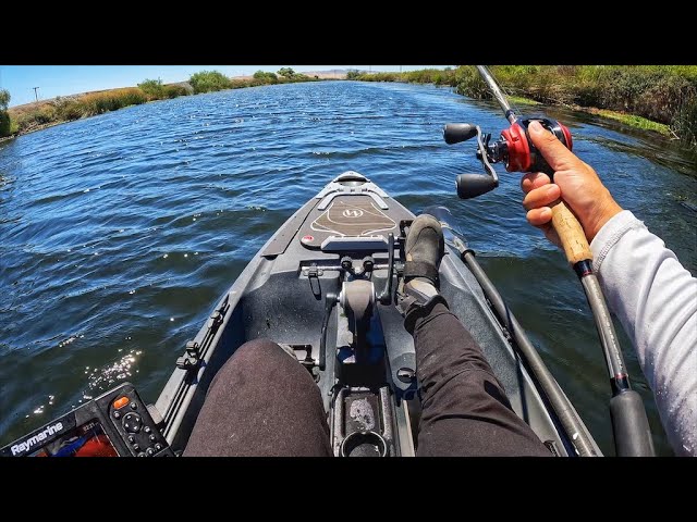 Greg Blanchard fishing from his kayak setup with Bioenno's Marine LifePo4 batteries.