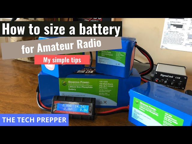 Tech Prepper using Bioenno Lithium Iron Phosphate Battery with his radio