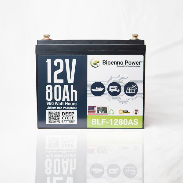 12V 80Ah LiFePO4 Battery – High-Capacity ABS Pack | BLF-1280AS