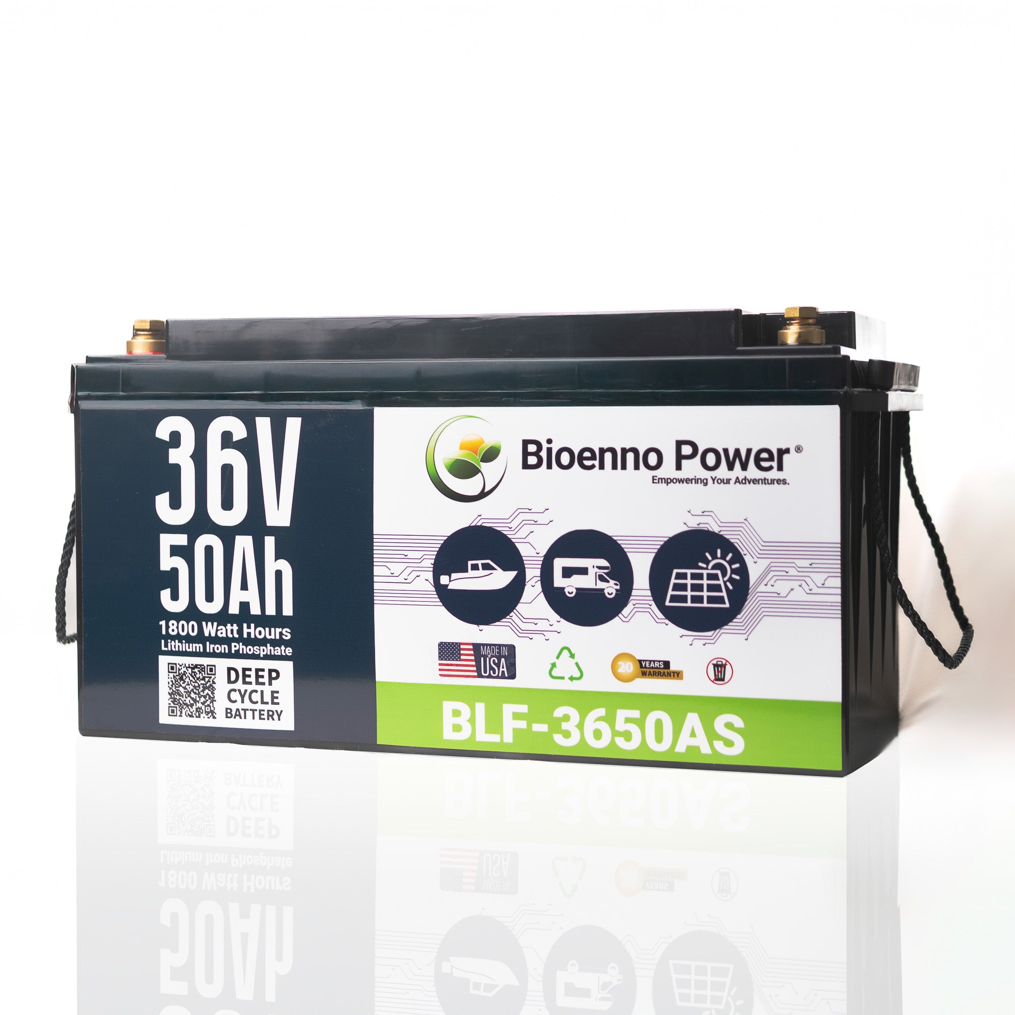 li　36 36V 50Ah LiFePO4 Battery – High Voltage ABS Case | BLF-3650AS