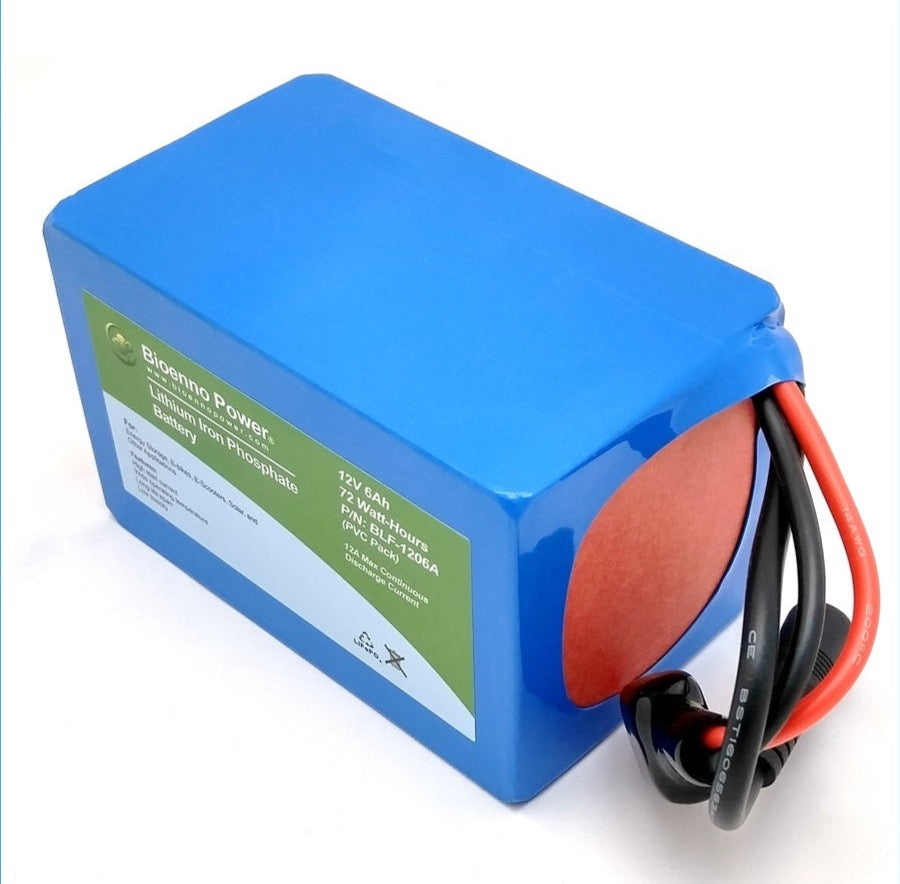 12V, 6Ah LFP Battery (PVC, BLF-1206A)