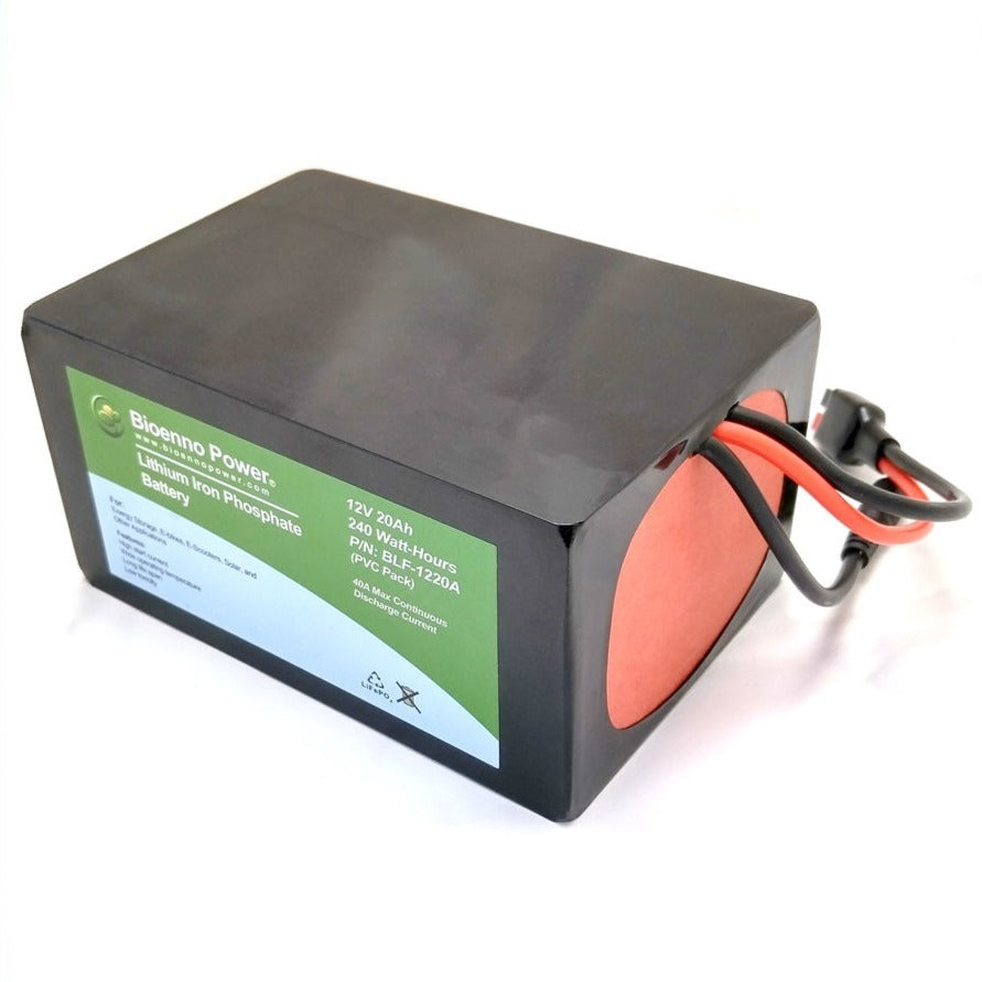Portable 12V 20Ah LiFePO4 Lithium Rechargeable Battery
