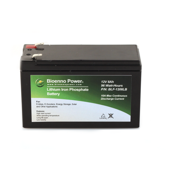 12V 8Ah LiFePO4 Lithium Iron Phosphate battery MCOM1 8Ah