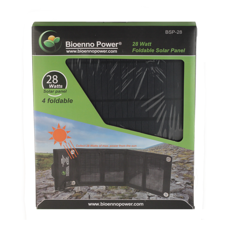 28W Foldable Solar Panel for Power Packs | Bioenno Power